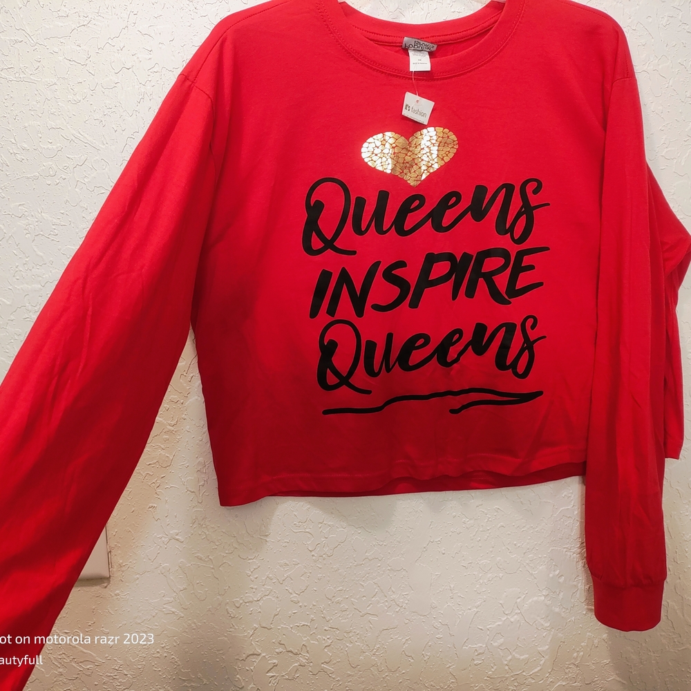Red Long Sleeve Graphic Sweatshirt